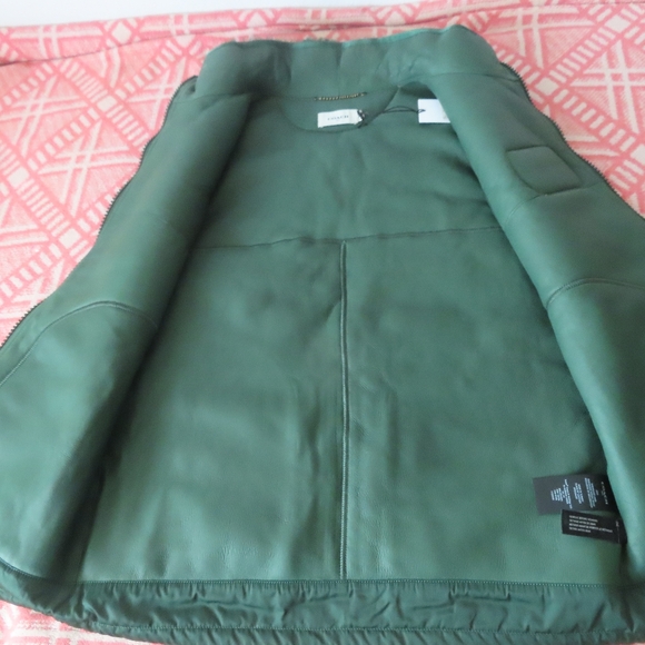 Coach Shearling Vest - Hunter Green - Size 50 NWT - Picture 5 of 9